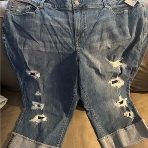 Maurices Ripped Boyfriend Jeans in Blue